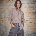 Haute L'Amitié Gemma Tie Stripe Shirt Dessert