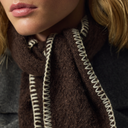 Pieces PCPyron Mini Scarf Hot Fudge
