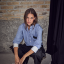 Haute L'Amitié Contrast Color Check Shirt Blue