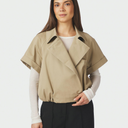 Neo Noir Lisha Trench Vest Taupe