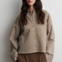 Second Female Vena Cropped Shirt Camel