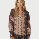 Neo Noir Massima Botanical Border Blouse Black