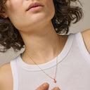 Enamel Amore N127G Necklace Light Coral