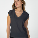 Coster Copenhagen CCH1101 V-Neck T-Shirt 149 Dark Stone Grey