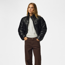 Pieces PCAmilia Short Puffer Jacket PWP Black