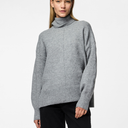 Pieces PCMalou LS Rollneck Knit Noos Medium Grey Melange