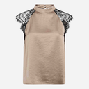 Co Couture IdunCC Lace Halter Top Walnut