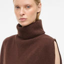 Rouge Edit RouCleo Roll Neck Knit Vest Chicory Coffee
