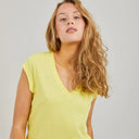 Coster Copenhagen CCH1101 V-Neck T-Shirt 784 Warm Lemon