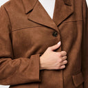 Pieces PCRakel Brushed Outerwear Blazer Downtown Brown