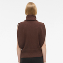 Rouge Edit RouCleo Roll Neck Knit Vest Chicory Coffee