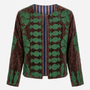 J By J Embroidery Unique Jacket Dark Brown