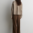 Second Female Vena Cropped Shirt Camel