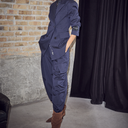 Haute L'Amitié Navy Pin Pleat Pant Navy