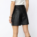 Co Couture PhoebeCC Leather Pleat Shorts Black