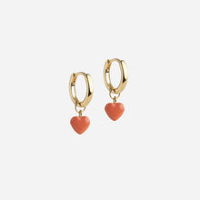Enamel Amore E376G Hoops Light Coral