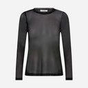 Co Couture Mesh O-Neck Blouse Black