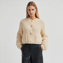 Second Female Ulrikke Knit Cardigan Soft Beige