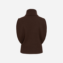 Rouge Edit RouCleo Roll Neck Knit Vest Chicory Coffee