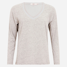 Coster Copenhagen CCH1105 Long Sleeve V-Neck T-Shirt 129 Light Grey Melange