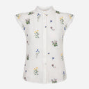 Lecoco Elsa Embroidery Top White