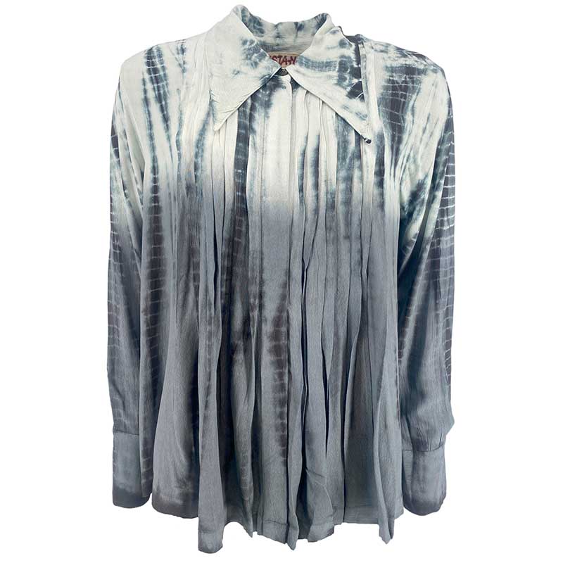 ASTA N AMIRA COLLAR SHIRT GRÅ