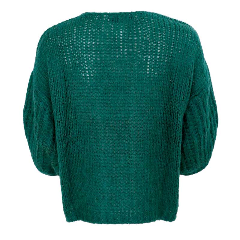BLACK COLOUR BCCASEY PUFF SLEEVE CARDIGAN GRØN
