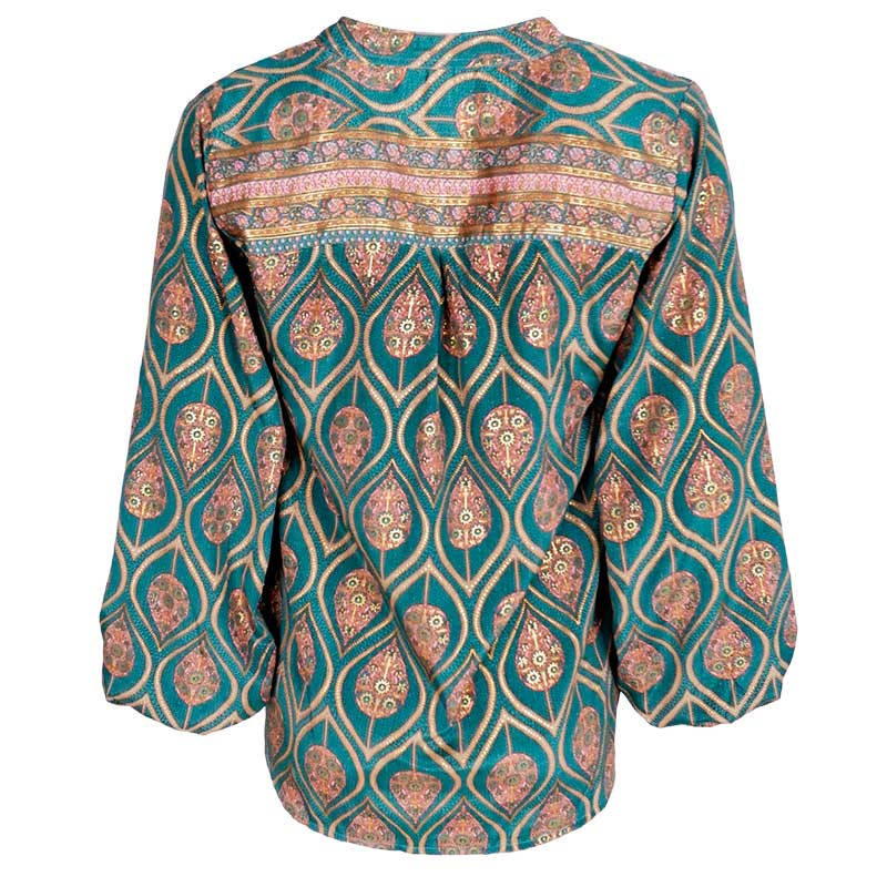 BLACK COLOUR BCLUNA KAFTAN BLOUSE GRØN