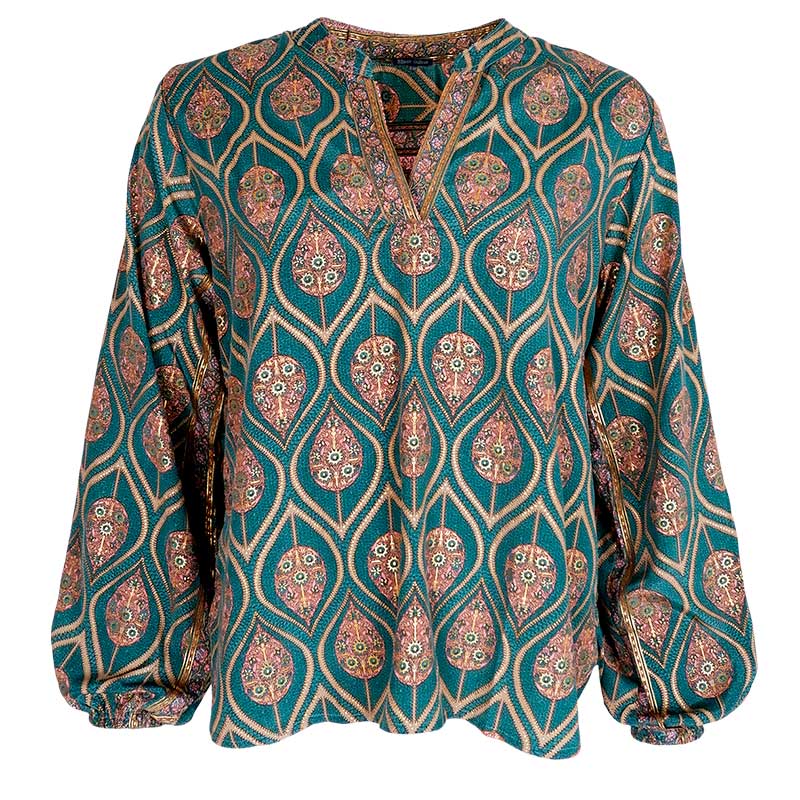 BLACK COLOUR BCLUNA KAFTAN BLOUSE GRØN