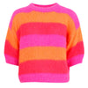 BLACK COLOUR BCMEGAN STRIPED S/S JUMPER PINK