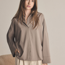 BTF-CPH Amara Bamboo Blouse Dark Taupe