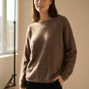 BTF-CPH Mira Pure Cashmere Pullover Brown Melange