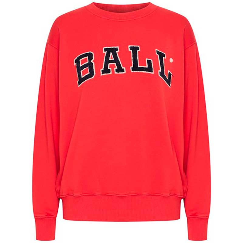 Ball BAAloma Deco Sweatshirt Chinese Red - J BY J Fashion