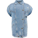 Ball BASerafina Denim Waistcoat Vintage Medium Blue - J BY J Fashion