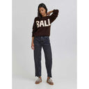 Ball BAStacy Rib Logo Pullover Coffee Bean