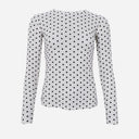 Black Colour BCJennie Dotted Mesh Blouse Off White