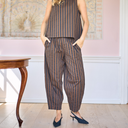 Black Colour BCMallu Barrel Pant Espresso
