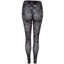 Black Colour BCAnnie Mesh Leggings Grey Leo - J BY J Fashion