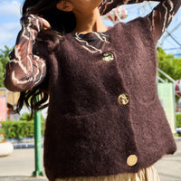Black Colour BCBjoerk Knitted Button Vest Coffee