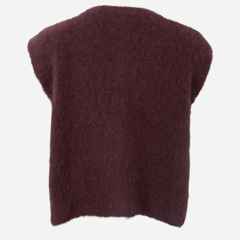 Black Colour BCBjoerk Knitted Button Vest Coffee