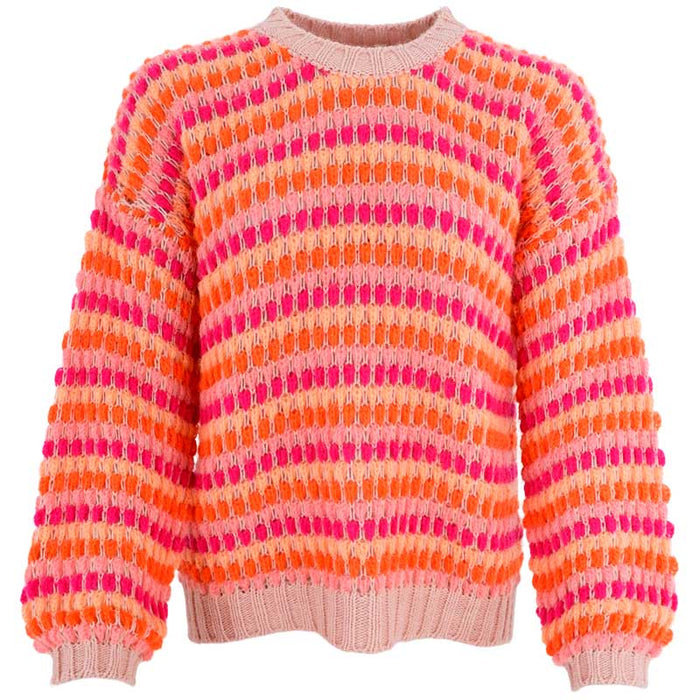 Black Colour BCBubble Knit Jumper Pink - J BY J Fashion