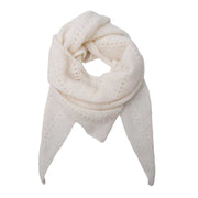 Black Colour BCDell Knitted Mini Scarf Off White
