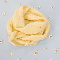 Black Colour BCDell Knitted Mini Scarf Pastel Yellow