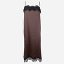 Black Colour BCEvie Lace Strap Dress Coffee