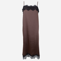 Black Colour BCEvie Lace Strap Dress Coffee