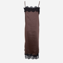 Black Colour BCEvie Lace Strap Dress Coffee - J BY J Fashion