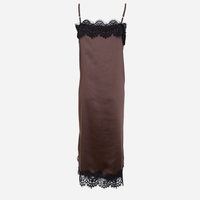 Black Colour BCEvie Lace Strap Dress Coffee