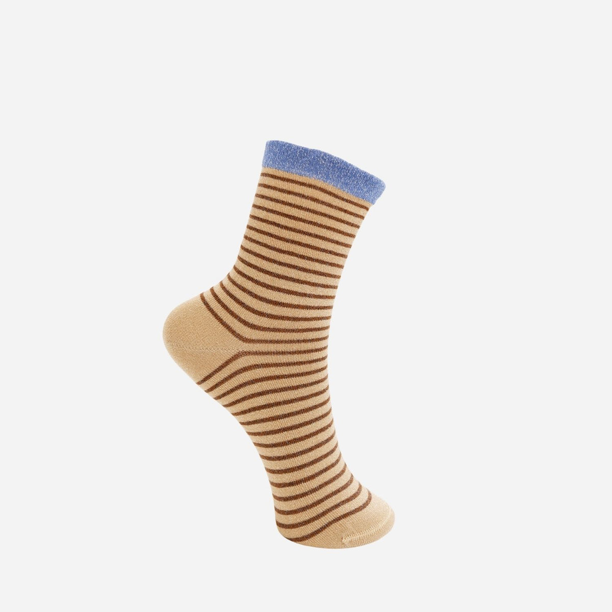 Black Colour BCFlash Stripe Sock Latte