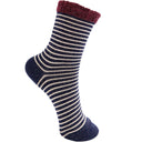 Black Colour BCFlash Stripe Sock Navy