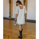 Black Colour BCGatsby Dress Off White - J BY J Fashion